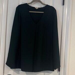 Dark green V-Neck Women's blouse